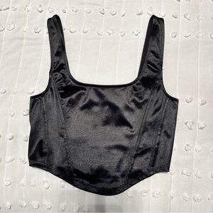 Black corset crop top
